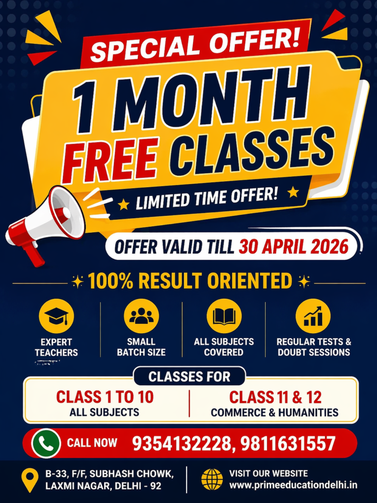 Best tuition classes near me in Laxmi Nagar with 1 month free classes offer