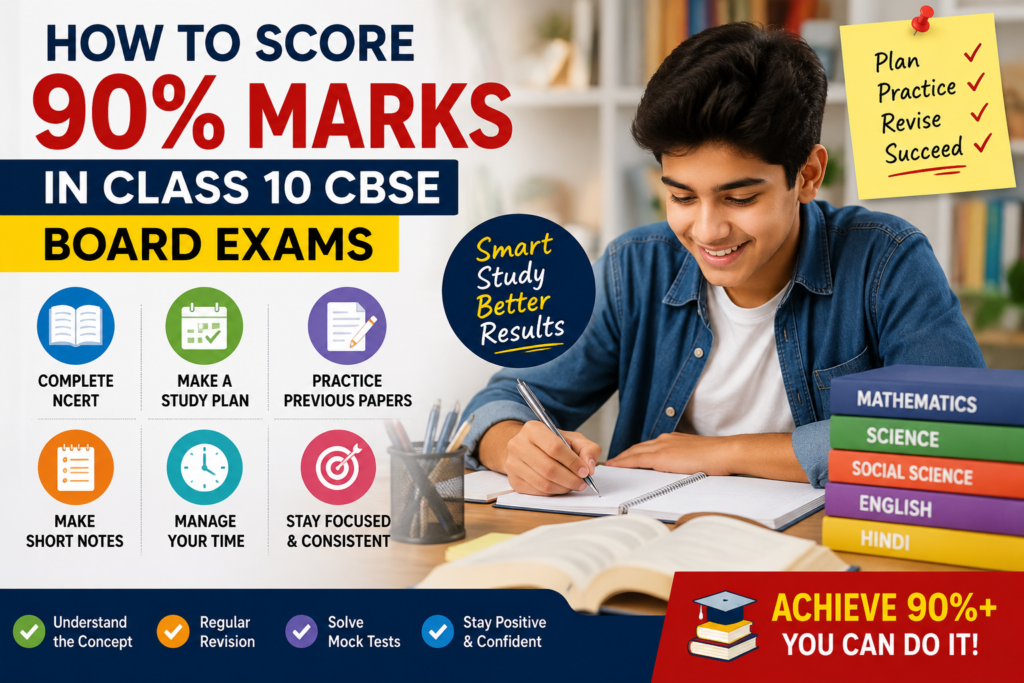How to Score 90% Marks in Class 10 CBSE Board Exams