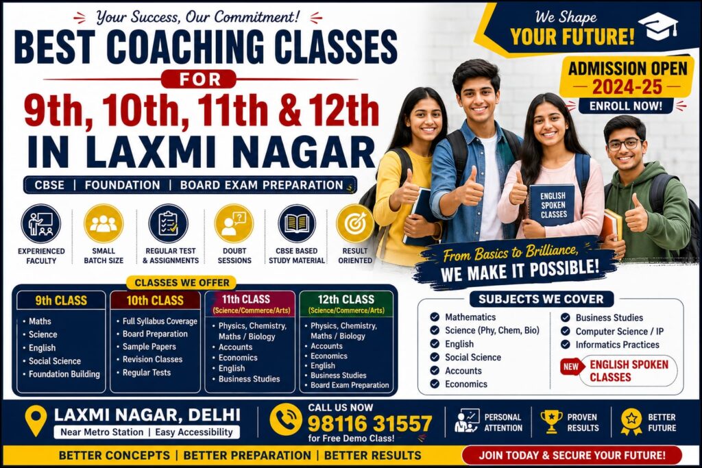Best Coaching Class 9th in Laxmi Nagar